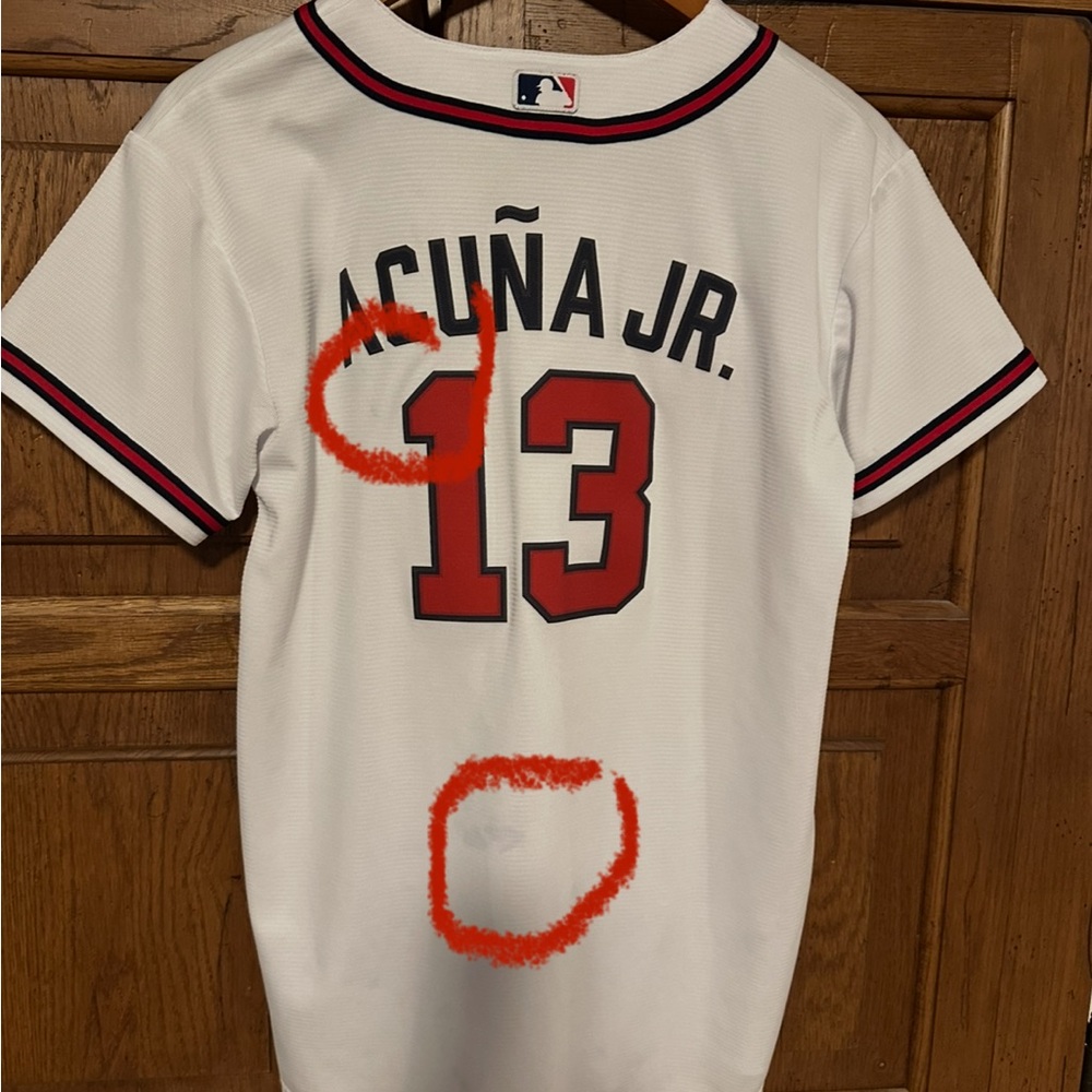 Nike Atlanta Braves Ronald Acuña Jr. #13 Jersey – Youth XL - Picture 5 of 5